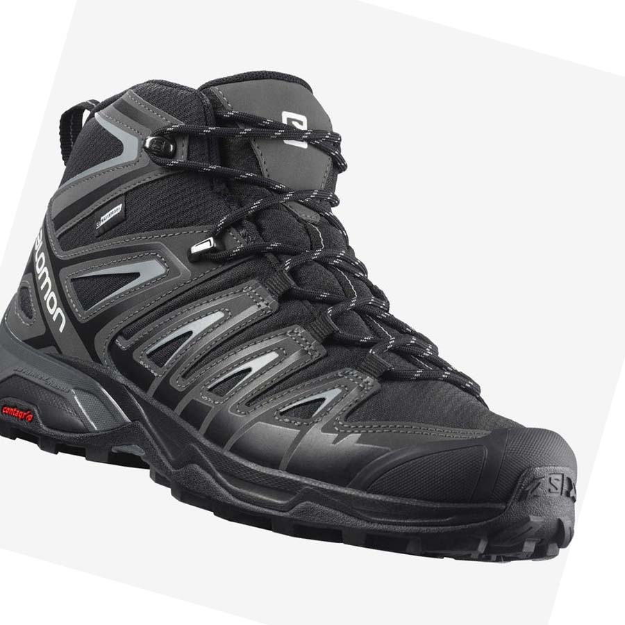 Salomon X ULTRA PIONEER MID CLIMASALOMON™ WATERPROOF Túracipő Férfi Szürke Fekete | HU 2071FDN